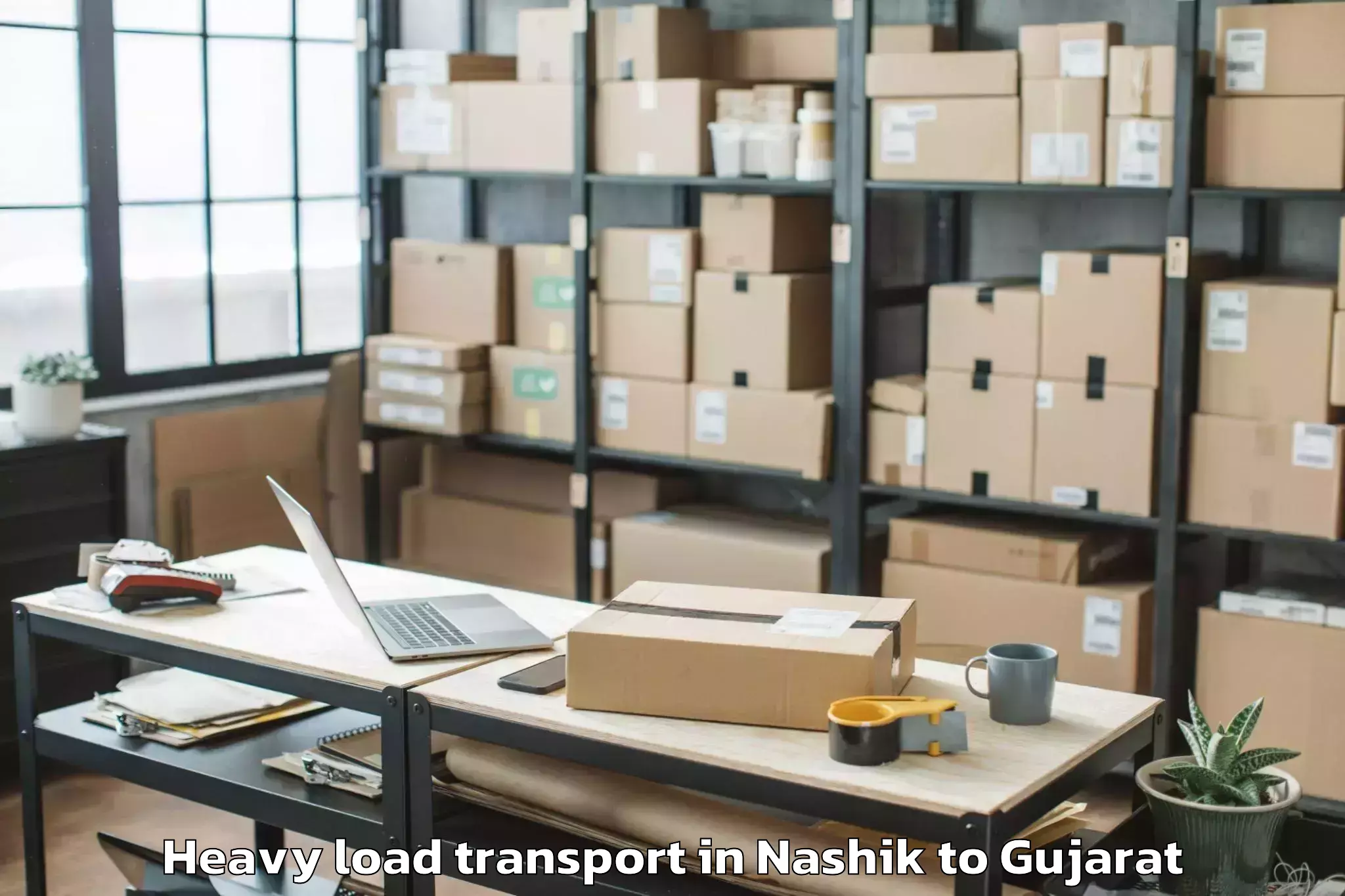 Book Nashik to Khambha Heavy Load Transport Online